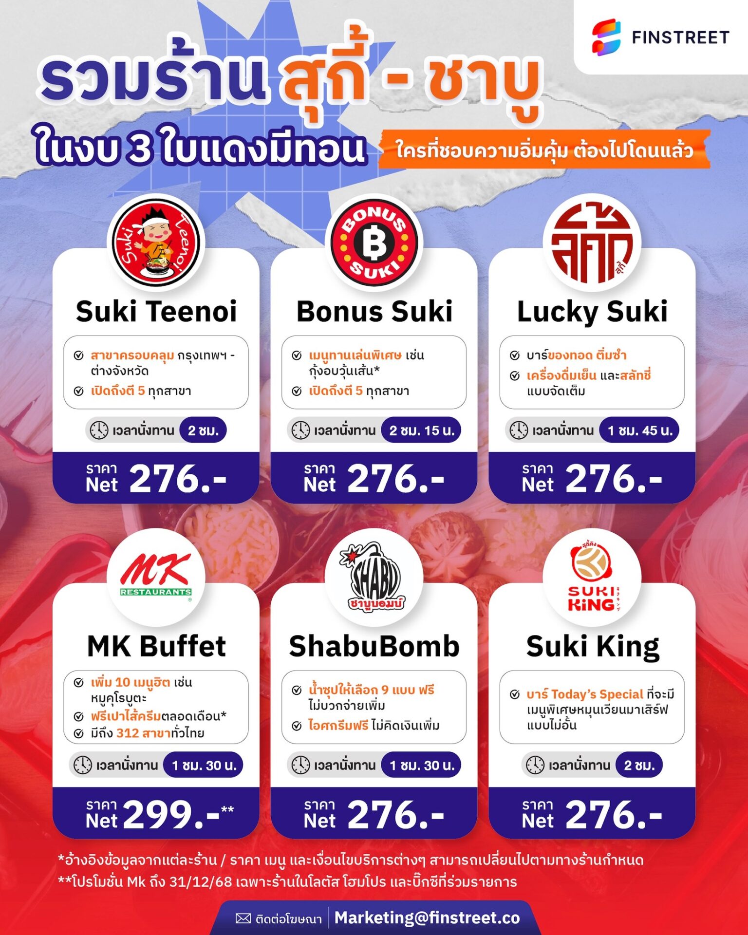 บุฟเฟต์สุกี้ชาบู ราคาไม่เกิน 300 บาท คิด VAT ไหม